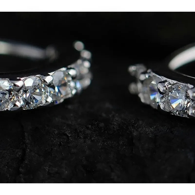 Rhinestone Crystal Hoop Earrings