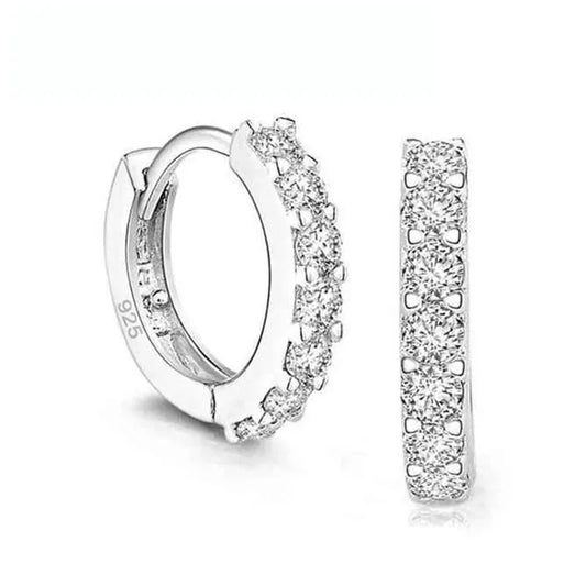 Rhinestone Crystal Hoop Earrings