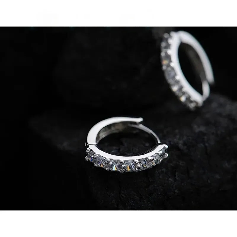 Rhinestone Crystal Hoop Earrings